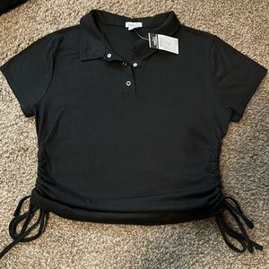 Rue 21, Semi-Cropped Top, Black